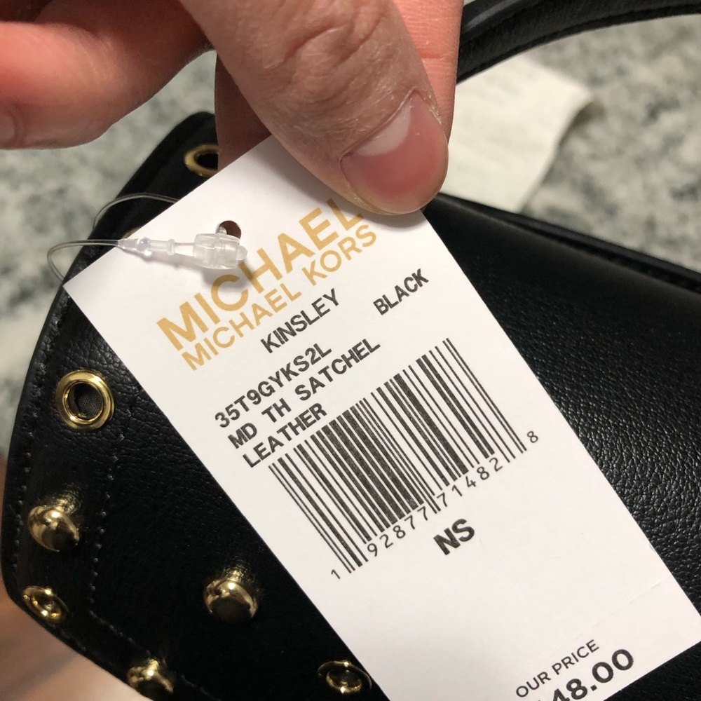 Michael kors top handle medium kinsley satchel   New with tags BLACK - Picture 7 of 7